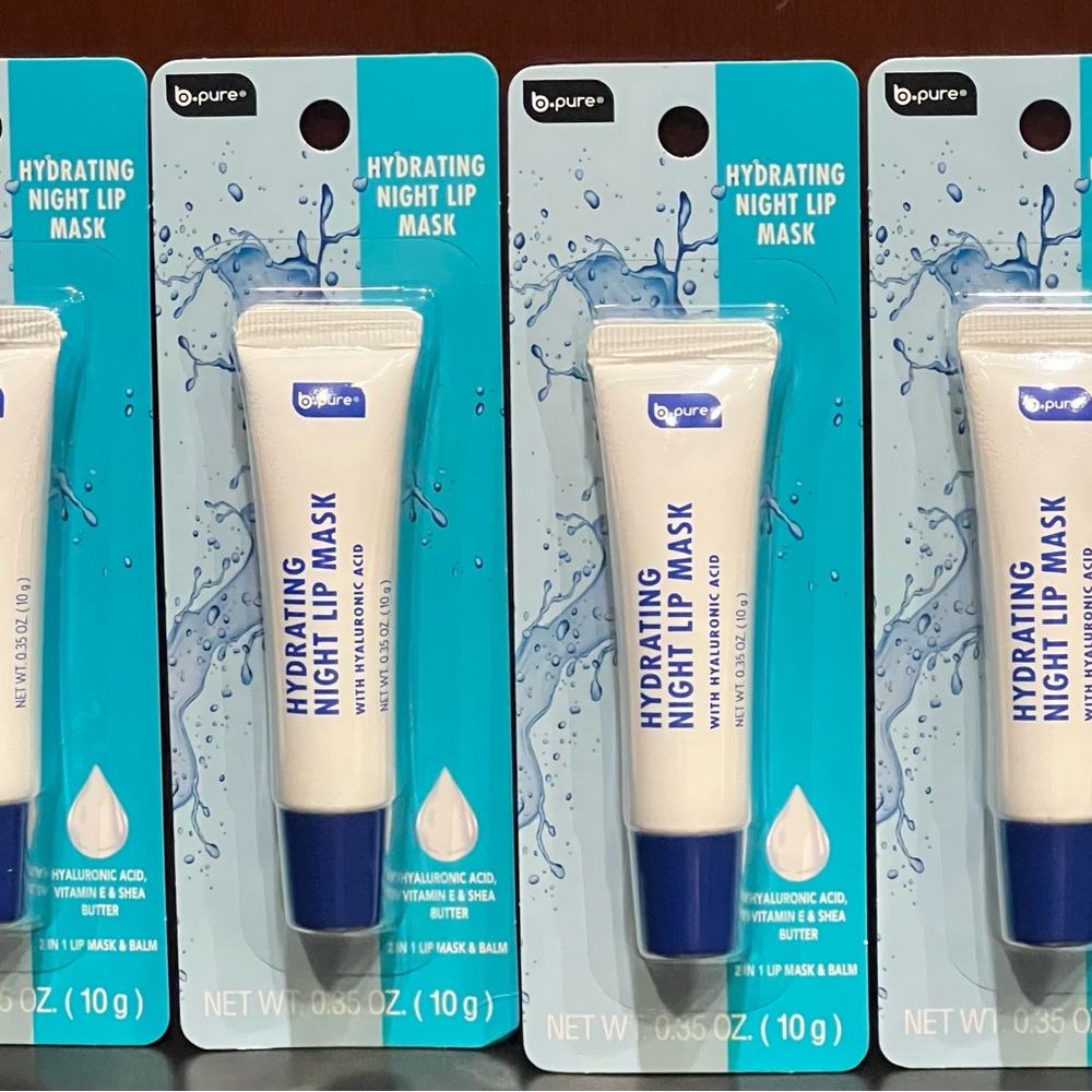 b-pure Hydrating Night Lip Mask. Set of 4.